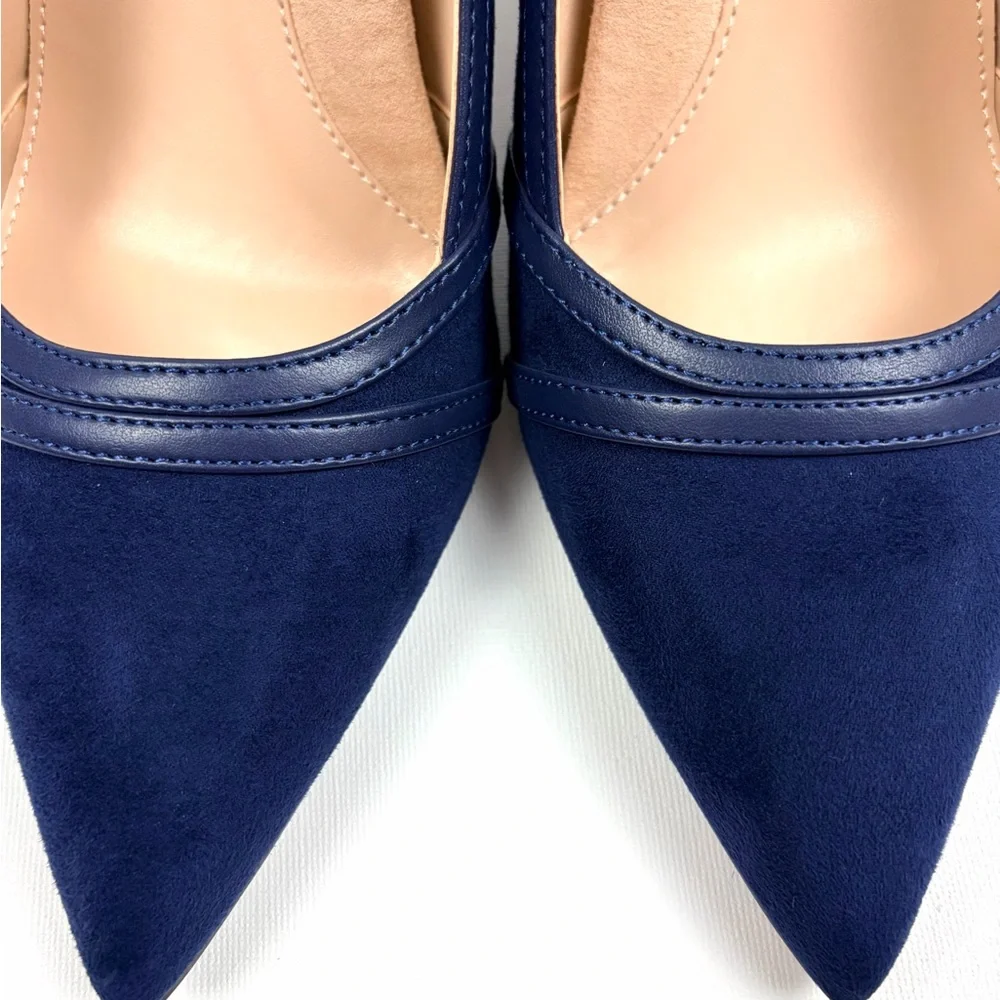 Kelly & Katie Navy Pointed Toe Heels Pumps Size 10 Classic Stiletto - Picture 7 of 11